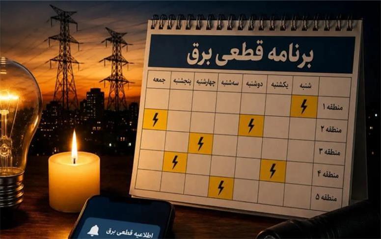 برنامه‌ قطع برق در تهران از امروز