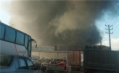 آتش سوزی در جاده خاوران