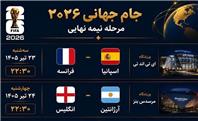 زمان بازی‌های نیمه‌ نهایی و فینال جام جهانی ۲۰۲۶
